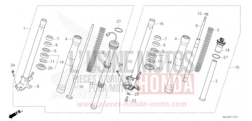 FOURCHETTE AVANT (2) CRF1100A3R de 2024
